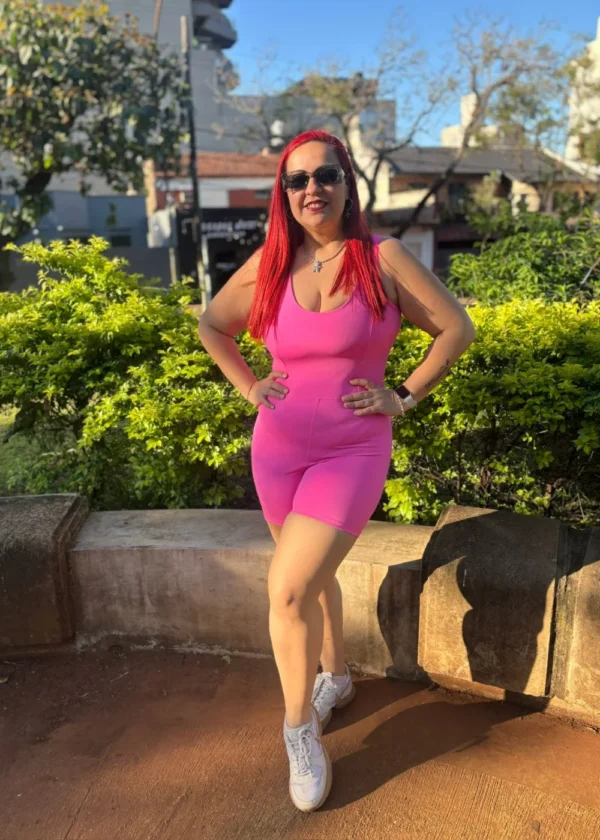 Catsuit rosa