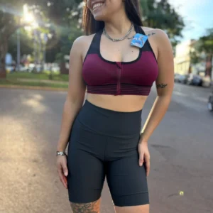 Calza biker negra lisa