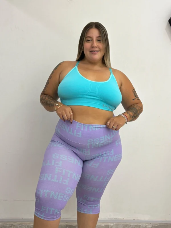 Pescadora estampada violeta