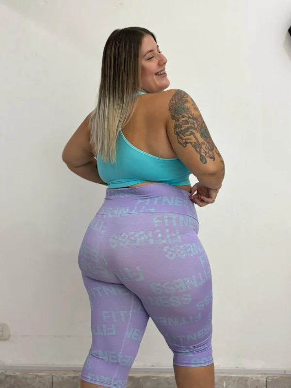Pescadora estampada violeta