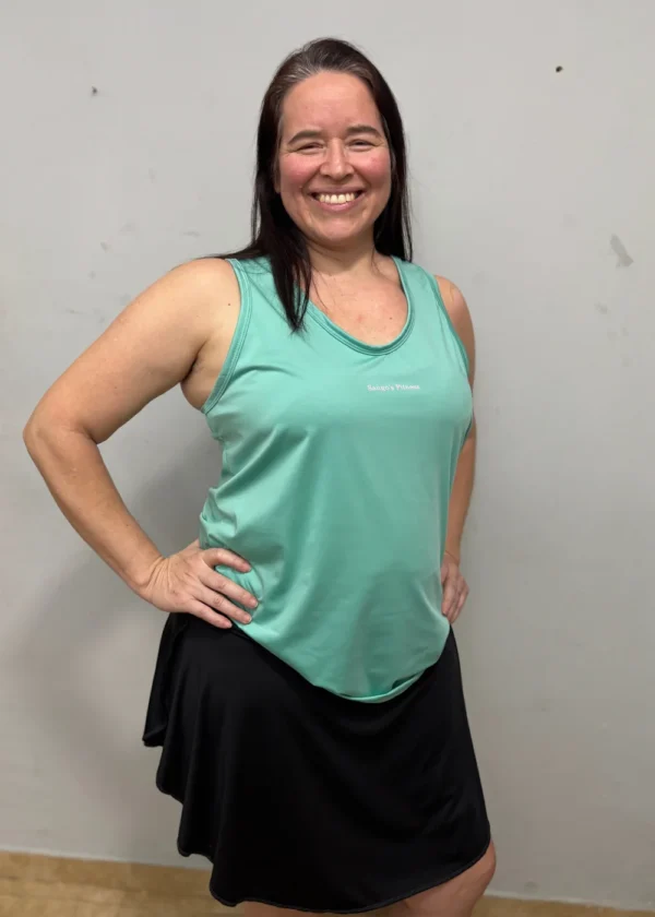Musculosa con protección UV verde agua