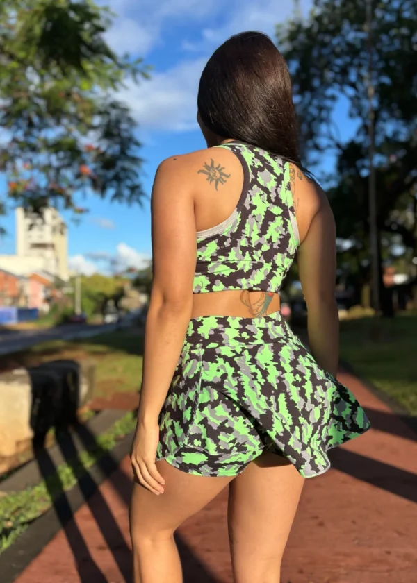 Top estampado verde/negro