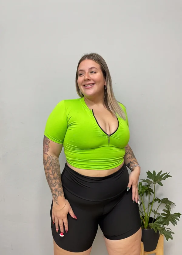 Croptop verde flúor