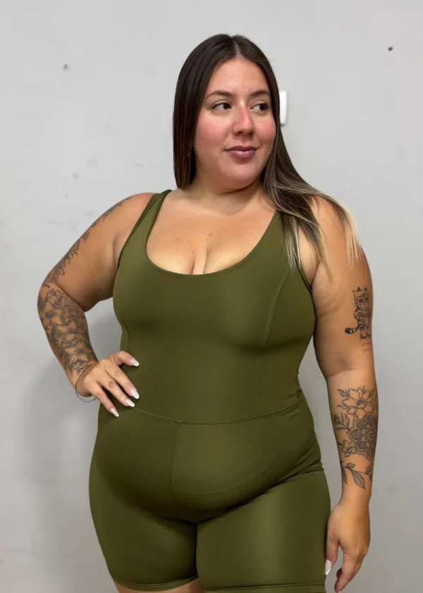 Catsuit verde oliva
