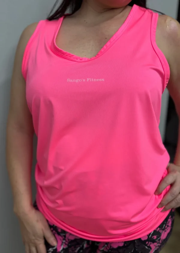 Musculosa con protección UV rosa flúor