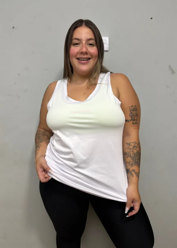 Musculosa con protección UV blanco