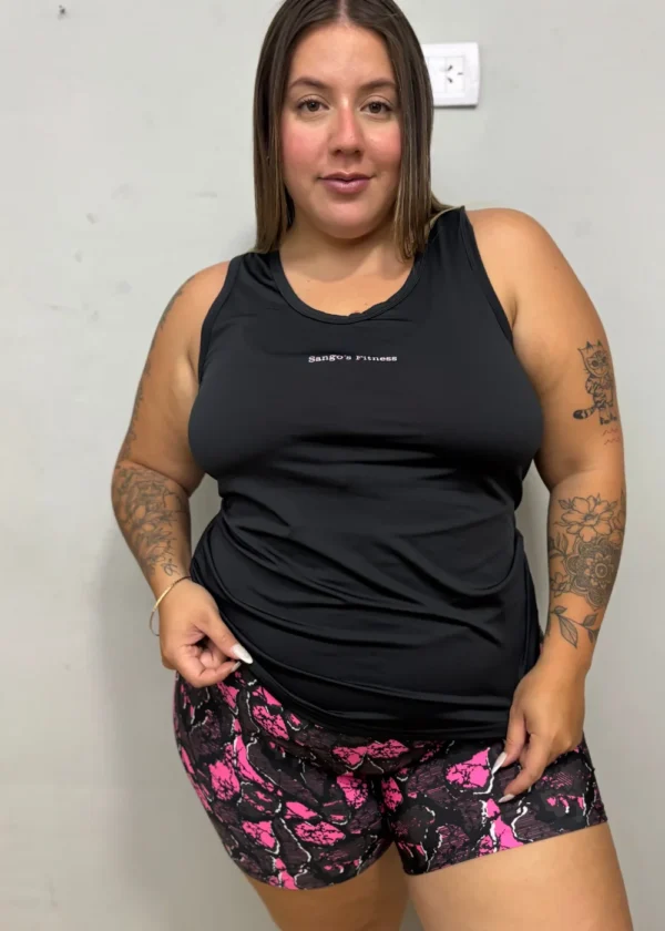 Musculosa con protección UV negro